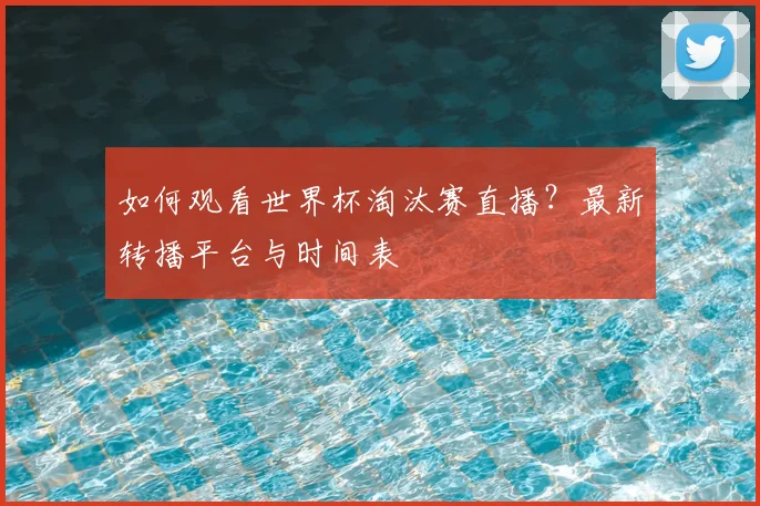 如何观看世界杯淘汰赛直播？最新转播平台与时间表
